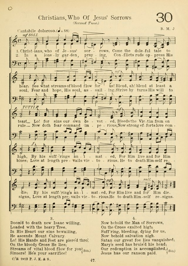 American Catholic Hymnal: an extensive collection of hymns, Latin chants, and sacred songs for church, school, and home, including Gregorian masses, vesper psalms, litanies... page 54