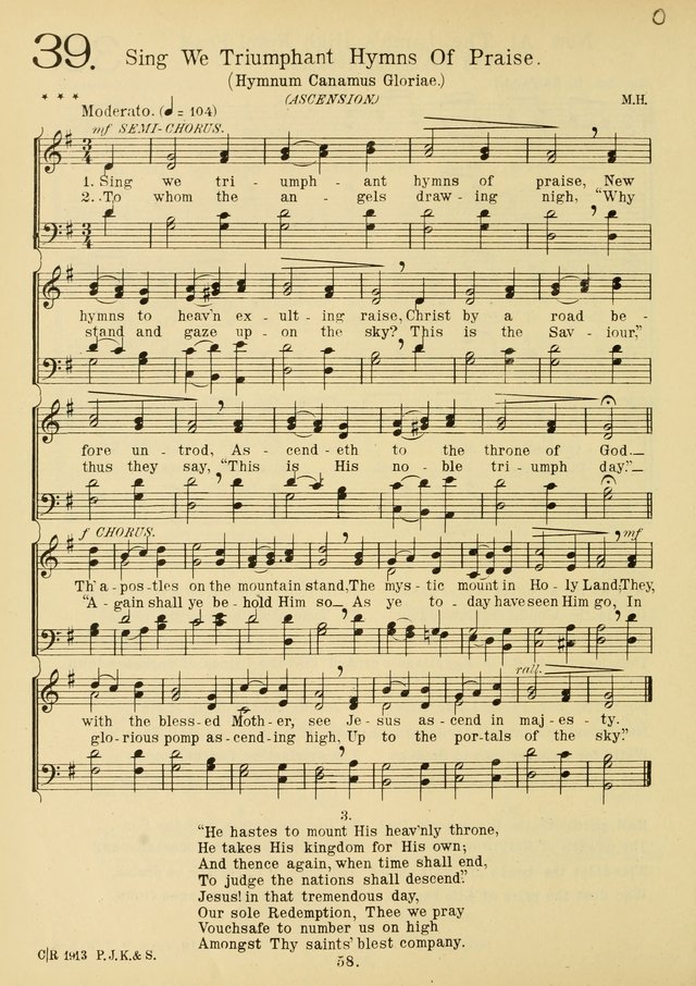 Sing We Triumphant Hymns of Praise | Hymnary.org