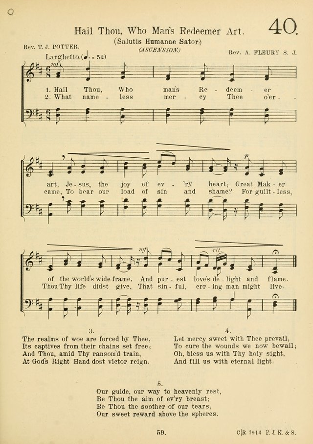 American Catholic Hymnal: an extensive collection of hymns, Latin chants, and sacred songs for church, school, and home, including Gregorian masses, vesper psalms, litanies... page 66