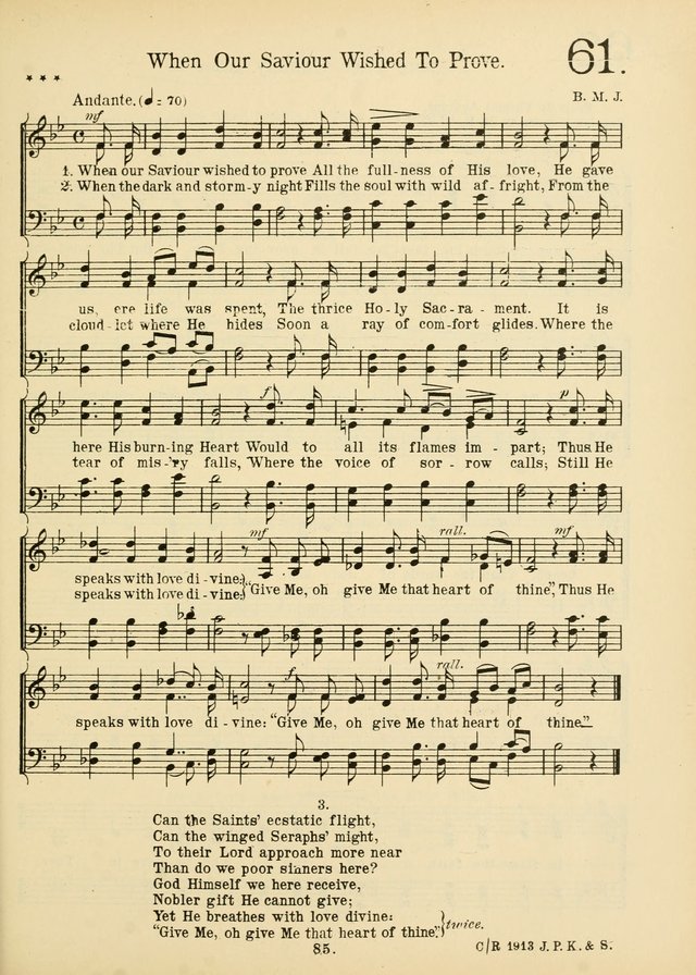 American Catholic Hymnal: an extensive collection of hymns, Latin chants, and sacred songs for church, school, and home, including Gregorian masses, vesper psalms, litanies... page 92