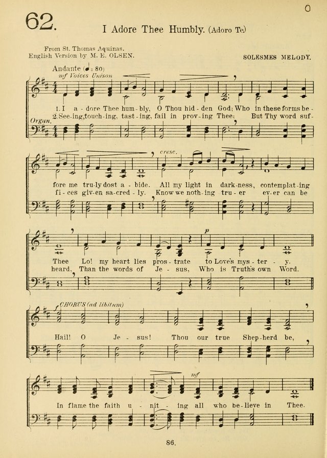 American Catholic Hymnal: an extensive collection of hymns, Latin chants, and sacred songs for church, school, and home, including Gregorian masses, vesper psalms, litanies... page 93