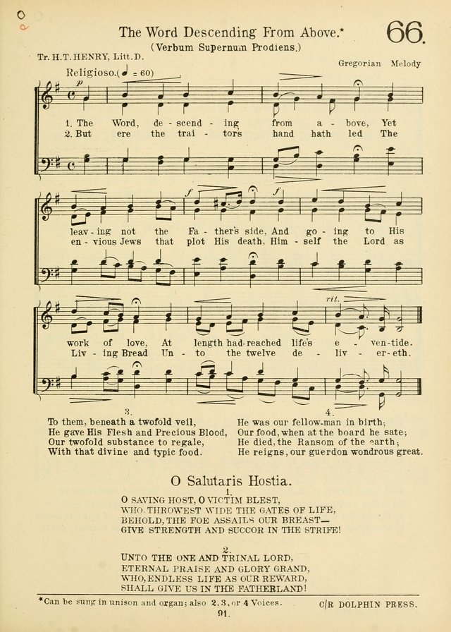 American Catholic Hymnal: an extensive collection of hymns, Latin chants, and sacred songs for church, school, and home, including Gregorian masses, vesper psalms, litanies... page 98