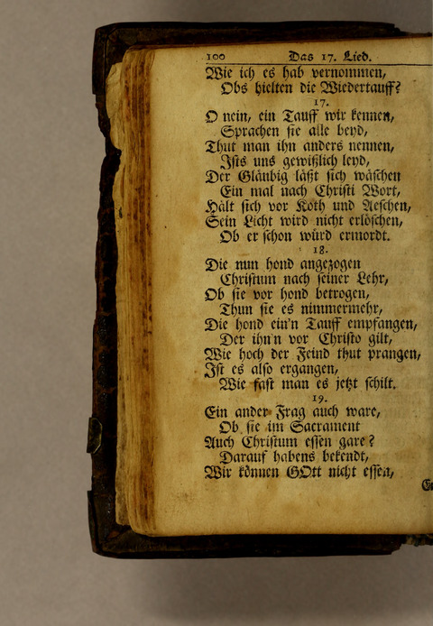Ausbund, das ist: etliche schöne christliche lieder, wie sie in dem Gefängnüs zu Bassau in dem Schloss on den Schweitzer-Brüdern, und von andern rechtgläubigen Christen hin und her gedichtet worden page 102