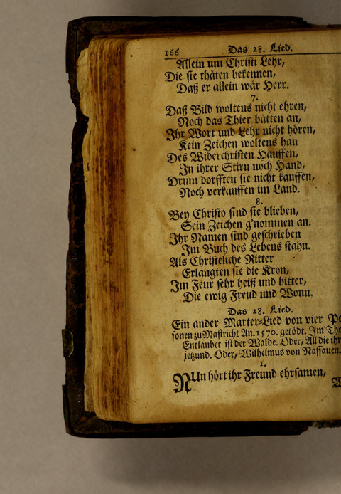 Ausbund, das ist: etliche schöne christliche lieder, wie sie in dem Gefängnüs zu Bassau in dem Schloss on den Schweitzer-Brüdern, und von andern rechtgläubigen Christen hin und her gedichtet worden page 168