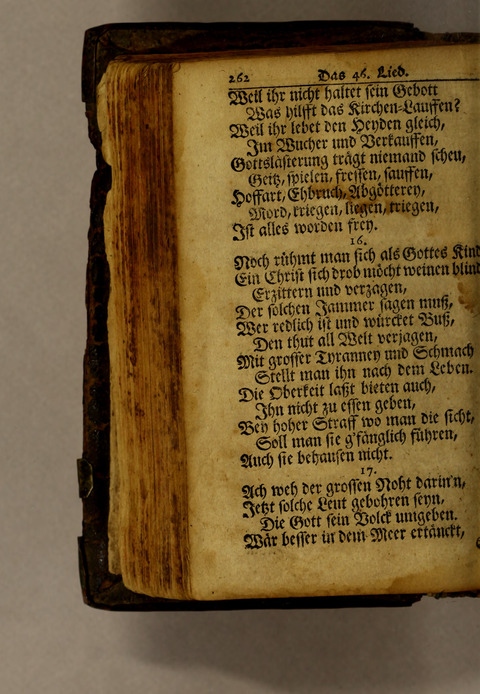 Ausbund, das ist: etliche schöne christliche lieder, wie sie in dem Gefängnüs zu Bassau in dem Schloss on den Schweitzer-Brüdern, und von andern rechtgläubigen Christen hin und her gedichtet worden page 264