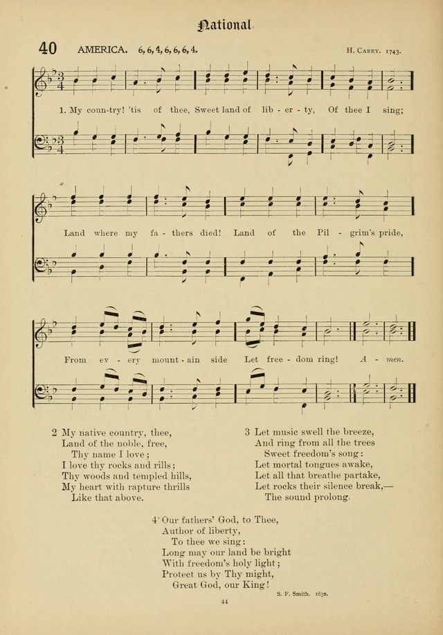 The Academic Hymnal page 45