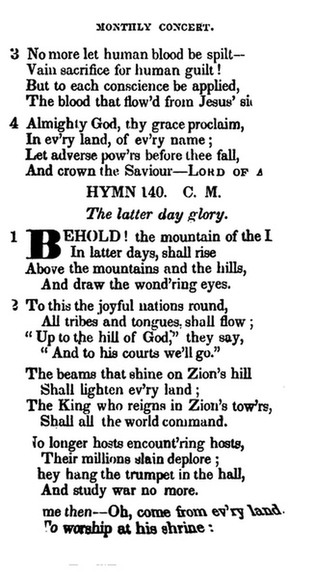Additional Hymns, Adopted by the General Synod of the Reformed Dutch Church  in North America, at their Session June 1831. 2nd ed. page 116