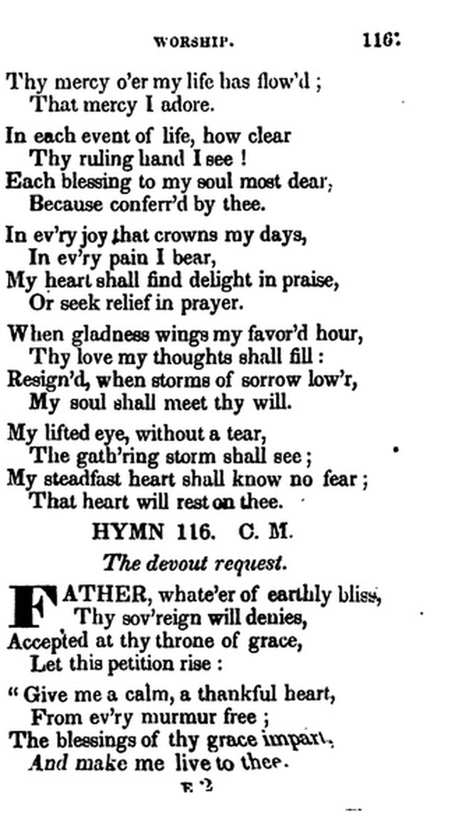 Additional Hymns, Adopted by the General Synod of the Reformed Dutch Church  in North America, at their Session June 1831. 2nd ed. page 98