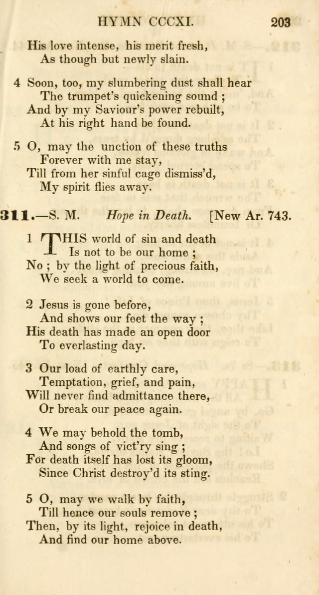 Additional Hymns, Adopted by the General Synod of the Reformed Protestant Dutch Church in North America, at their Session, June 1846, and authorized to be used in the churches under their care page 208