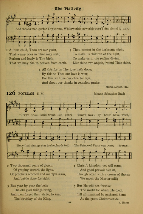 The American Hymnal for Chapel Service page 101