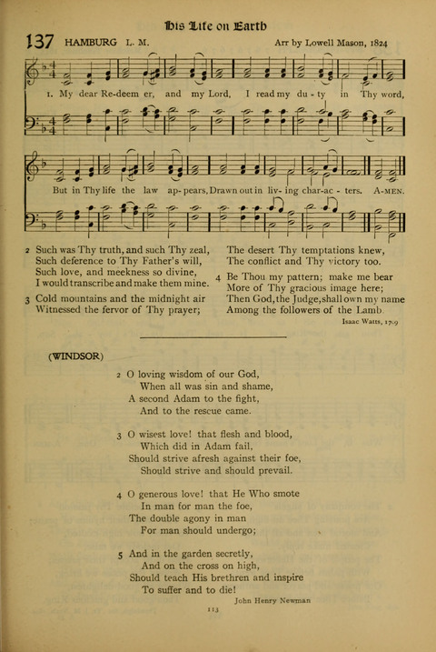 The American Hymnal for Chapel Service page 113