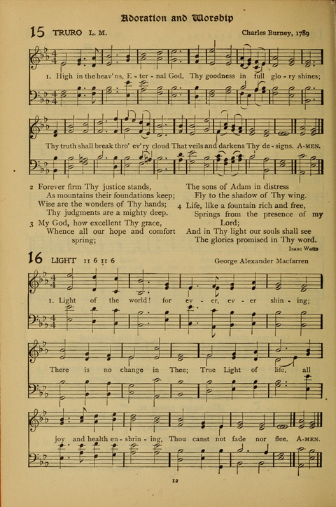 The American Hymnal for Chapel Service page 12