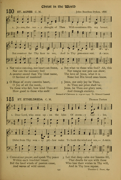 The American Hymnal for Chapel Service page 151