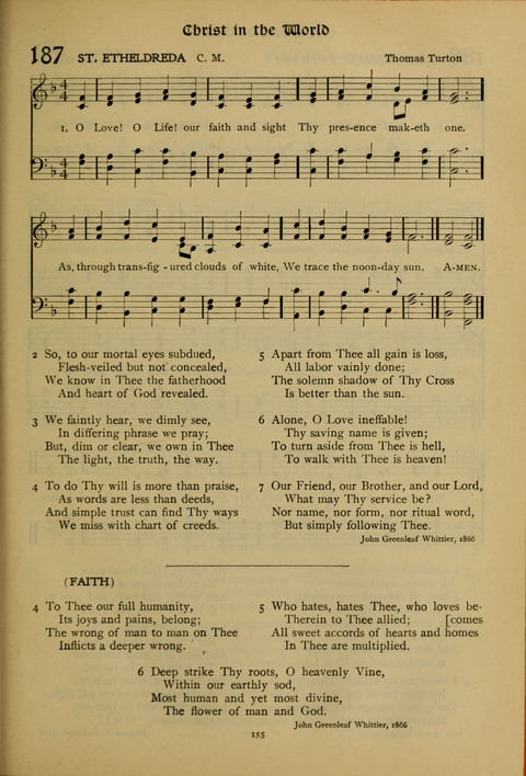 The American Hymnal for Chapel Service page 155