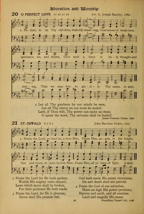The American Hymnal for Chapel Service page 16