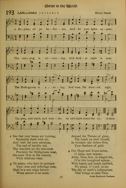The American Hymnal for Chapel Service page 161