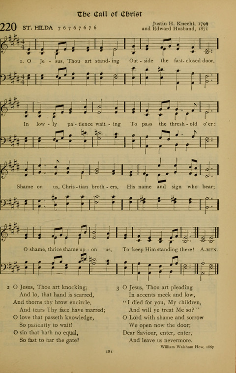 The American Hymnal for Chapel Service page 181