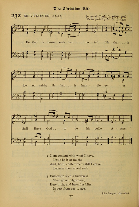 The American Hymnal for Chapel Service page 190