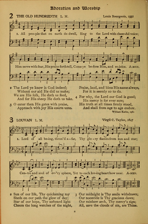 The American Hymnal for Chapel Service page 2