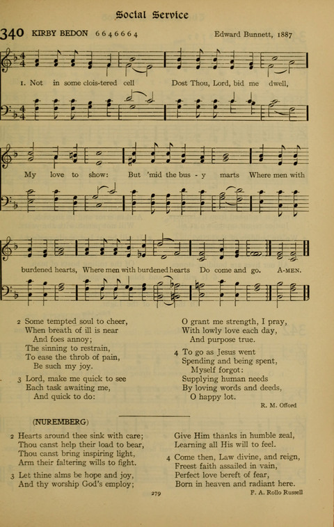 The American Hymnal for Chapel Service page 279