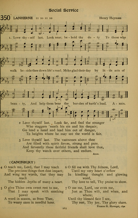 The American Hymnal for Chapel Service page 285