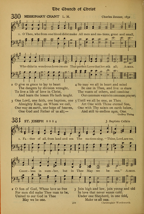 The American Hymnal for Chapel Service page 310