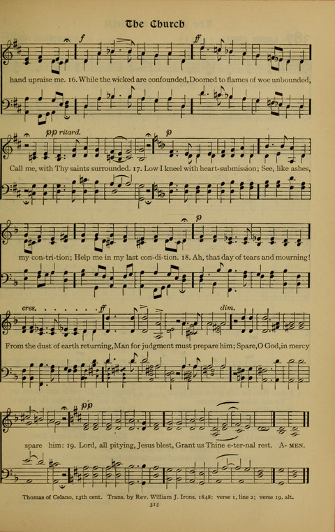 The American Hymnal for Chapel Service page 315