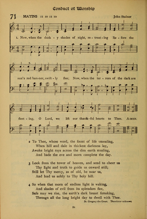 The American Hymnal for Chapel Service page 54