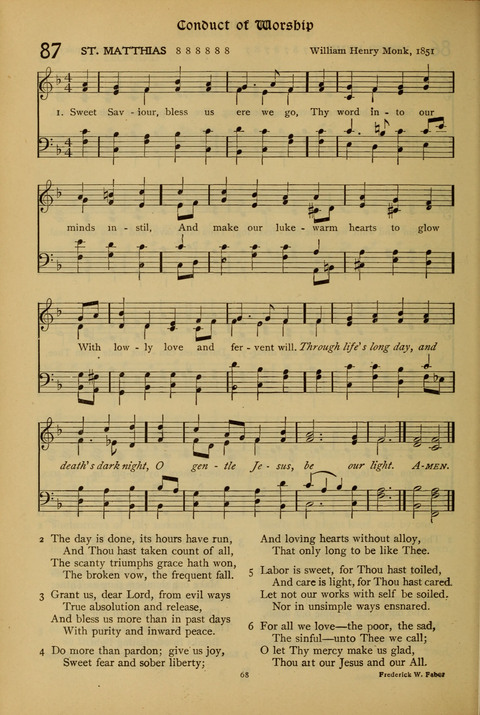 The American Hymnal for Chapel Service page 68