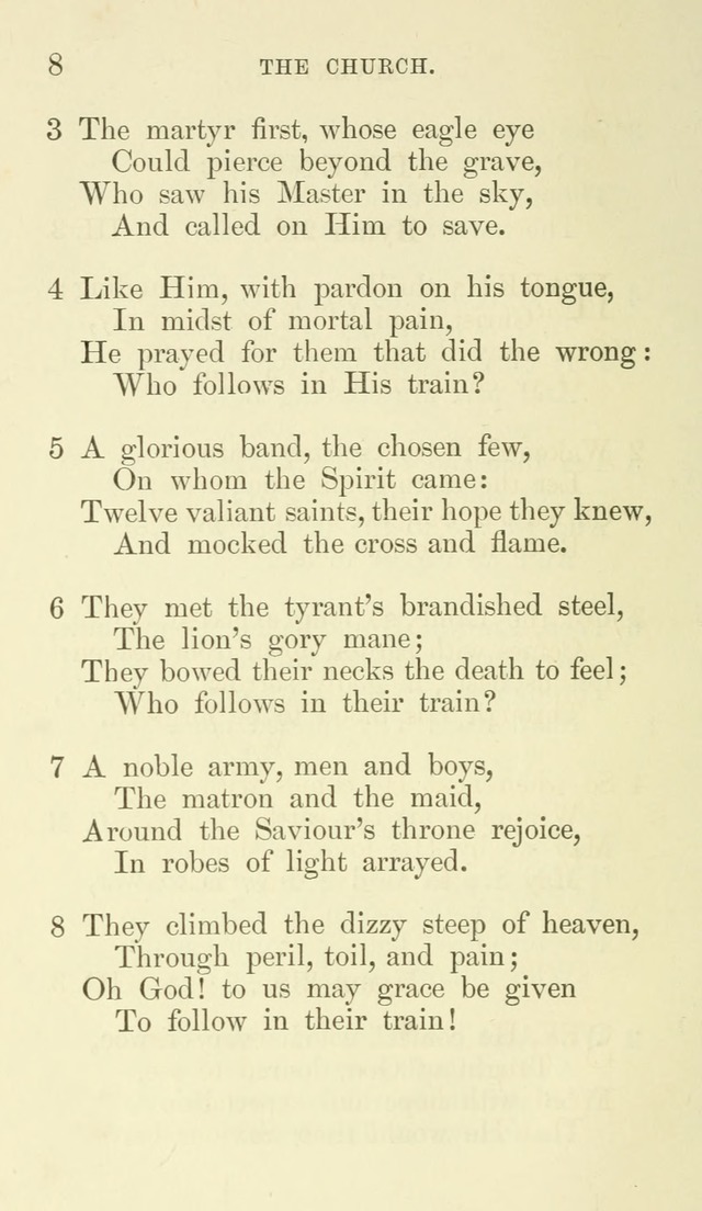 Additional Hymns set forth by the House of Bishops at the request of the House of Clerical and Lay Deputies, in General Convention, October 1865; to be used in the congregations of the Protestant Ep.. page 8