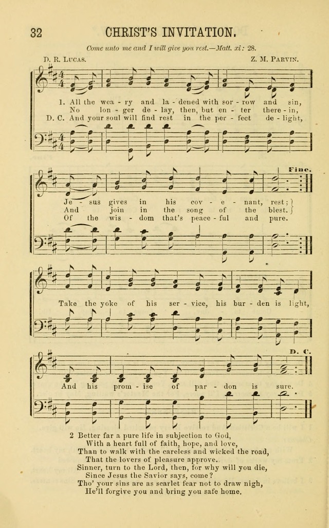 Apostolic Hymns and Songs: a collection of hymns and songs, both new and old, for the church, protracted meetings, and the Sunday school page 32