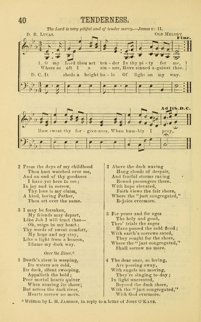 Apostolic Hymns and Songs: a collection of hymns and songs, both new and old, for the church, protracted meetings, and the Sunday school page 40