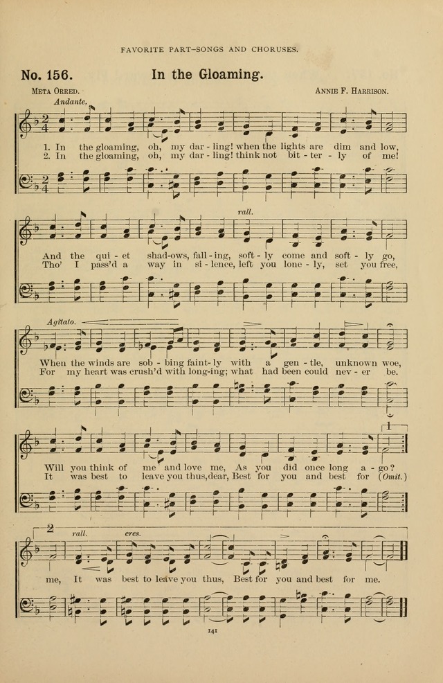 The Assembly Hymn and Song Collection: designed for use in chapel, assembly, convocation, or general exercises of schools, normals, colleges and universities. (3rd ed.) page 141