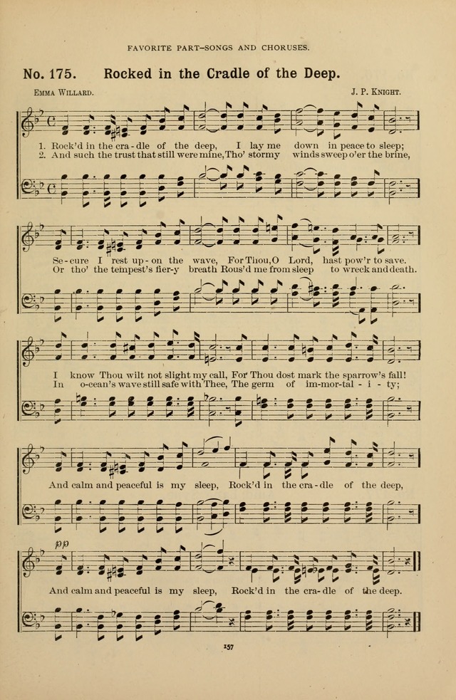 The Assembly Hymn and Song Collection: designed for use in chapel, assembly, convocation, or general exercises of schools, normals, colleges and universities. (3rd ed.) page 157