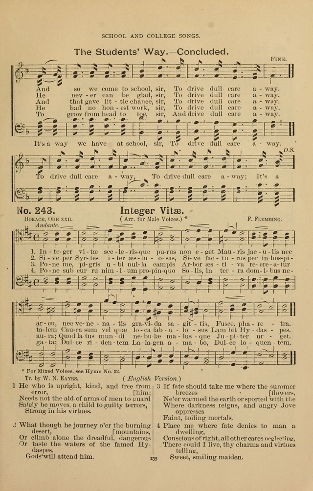 The Assembly Hymn and Song Collection: designed for use in chapel, assembly, convocation, or general exercises of schools, normals, colleges and universities. (3rd ed.) page 237