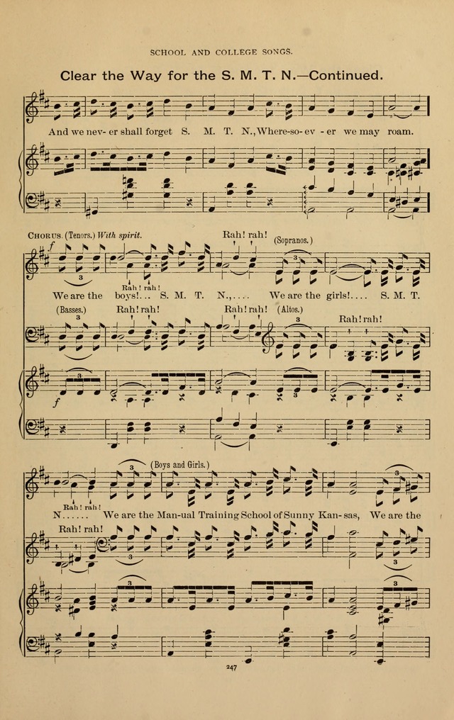 The Assembly Hymn and Song Collection: designed for use in chapel, assembly, convocation, or general exercises of schools, normals, colleges and universities. (3rd ed.) page 249