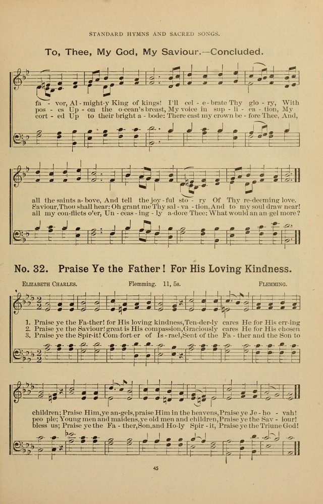 The Assembly Hymn and Song Collection: designed for use in chapel, assembly, convocation, or general exercises of schools, normals, colleges and universities. (3rd ed.) page 45