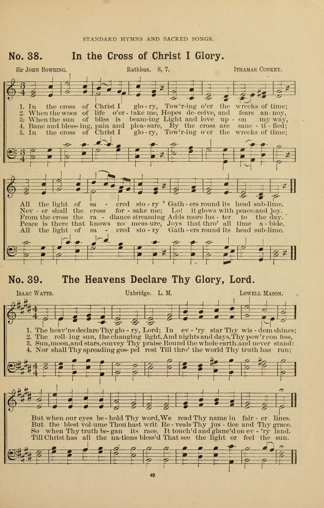 The Assembly Hymn and Song Collection: designed for use in chapel, assembly, convocation, or general exercises of schools, normals, colleges and universities. (3rd ed.) page 49