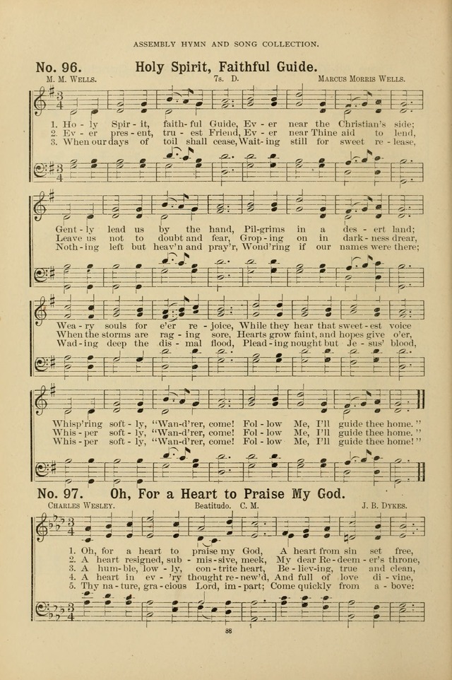 The Assembly Hymn and Song Collection: designed for use in chapel, assembly, convocation, or general exercises of schools, normals, colleges and universities. (3rd ed.) page 88