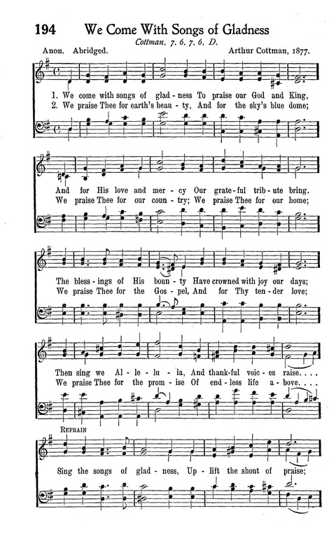 American Junior Church School Hymnal page 182