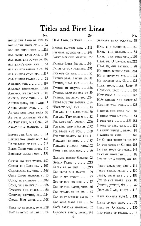 American Junior Church School Hymnal page vii