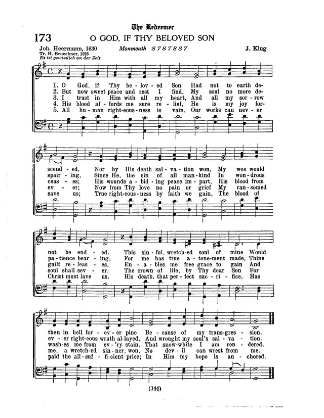 American Lutheran Hymnal 173 O God If Thy Beloved Son Hymnary Org