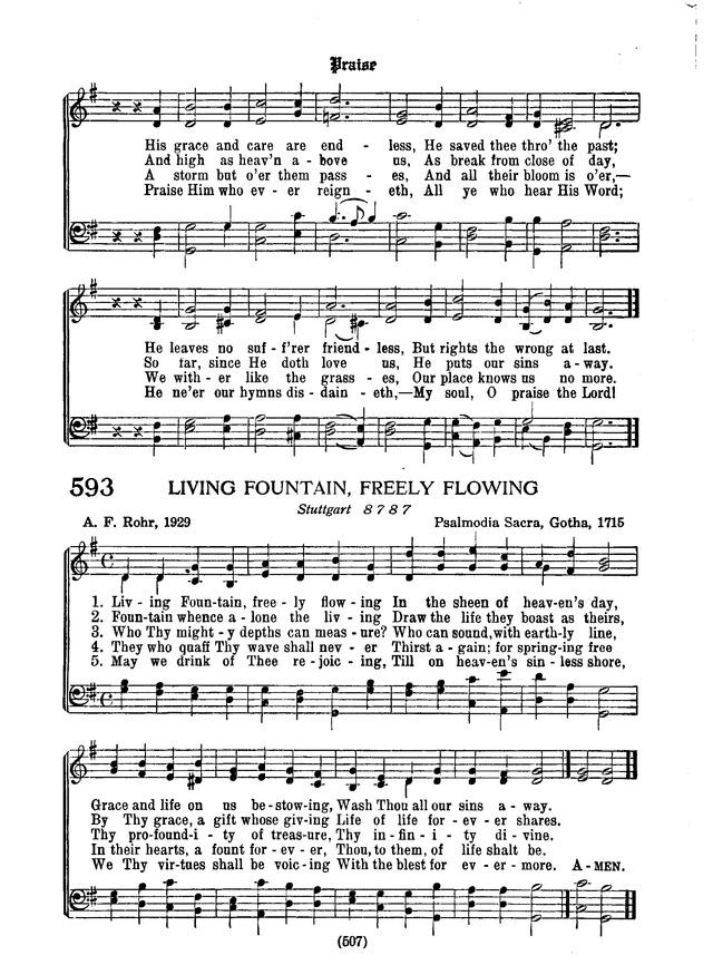 American Lutheran Hymnal 593 Living Fountain Freely Flowing Hymnary Org