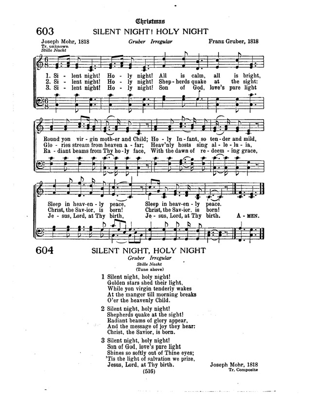American Lutheran Hymnal 604. Silent night, holy night!