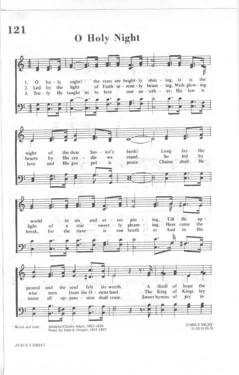 The Celebration Hymnal: songs and hymns for worship 285. O holy night! the  stars are brightly shining
