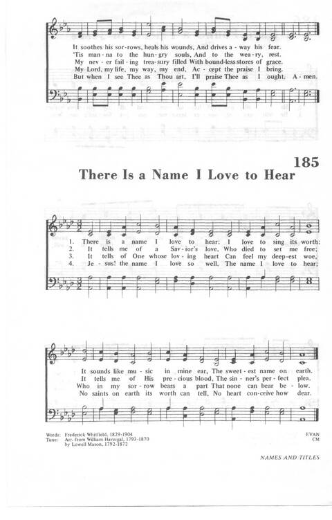 African Methodist Episcopal Church Hymnal 185. There is a name I 