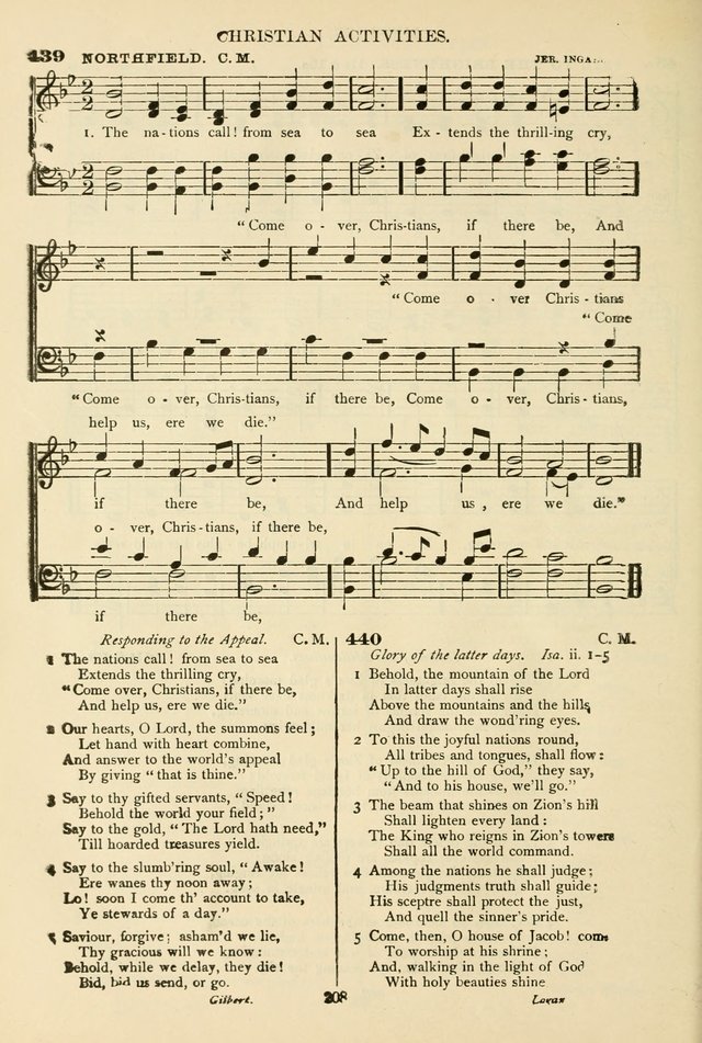 The African Methodist Episcopal Hymn and Tune Book: adapted to the doctrines and usages of the church (6th ed.) page 208