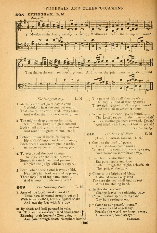 The African Methodist Episcopal Hymn and Tune Book: adapted to the doctrines and usages of the church (6th ed.) page 240