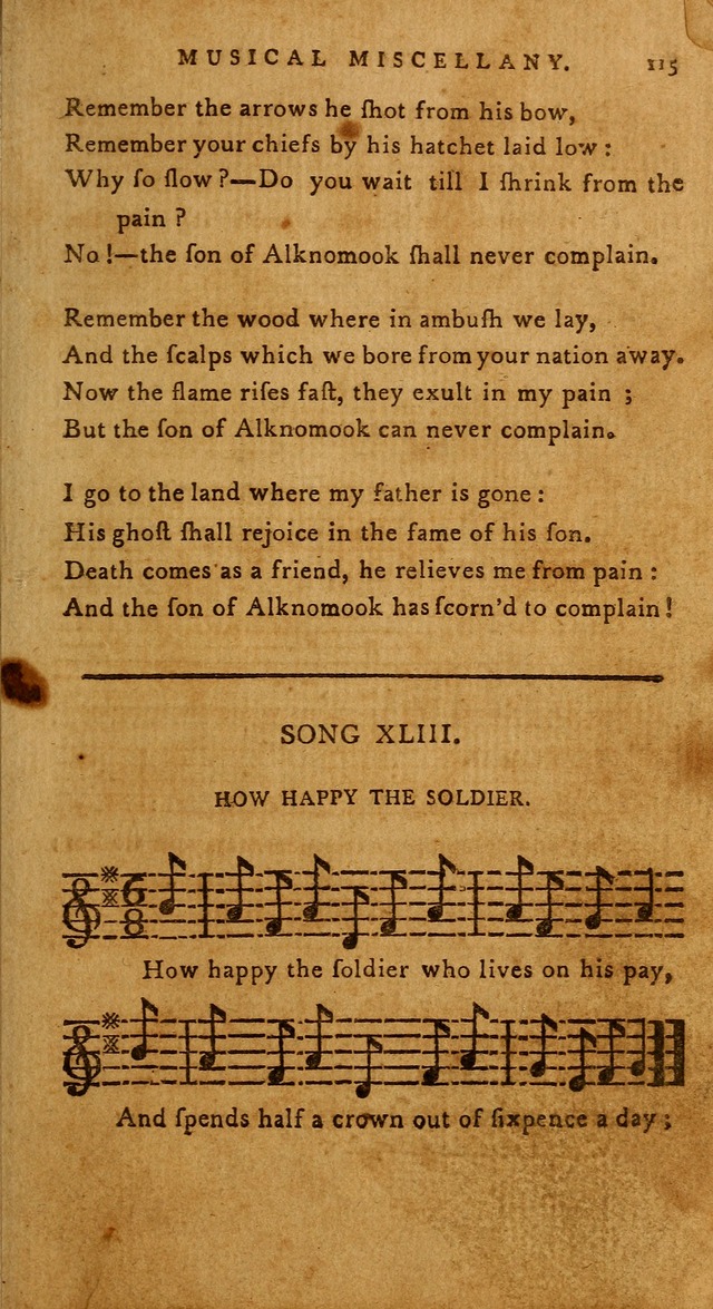 The American Musical Miscellany: a collection of the newest and most approved songs, set to music page 103