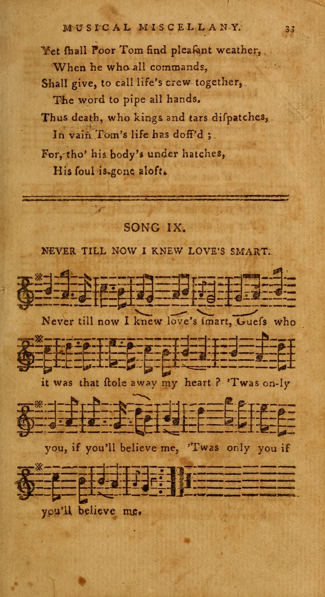 The American Musical Miscellany: a collection of the newest and most approved songs, set to music page 21